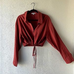 Button down crop top.